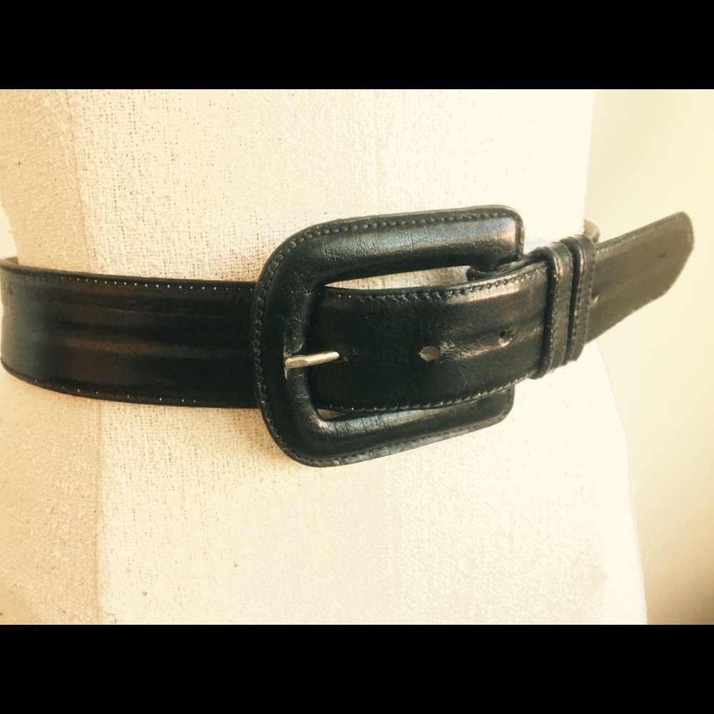 LINDA ALLARD ELLEN TRACY S BELT BUFFALO CALF 1.5” - Picture 5 of 5